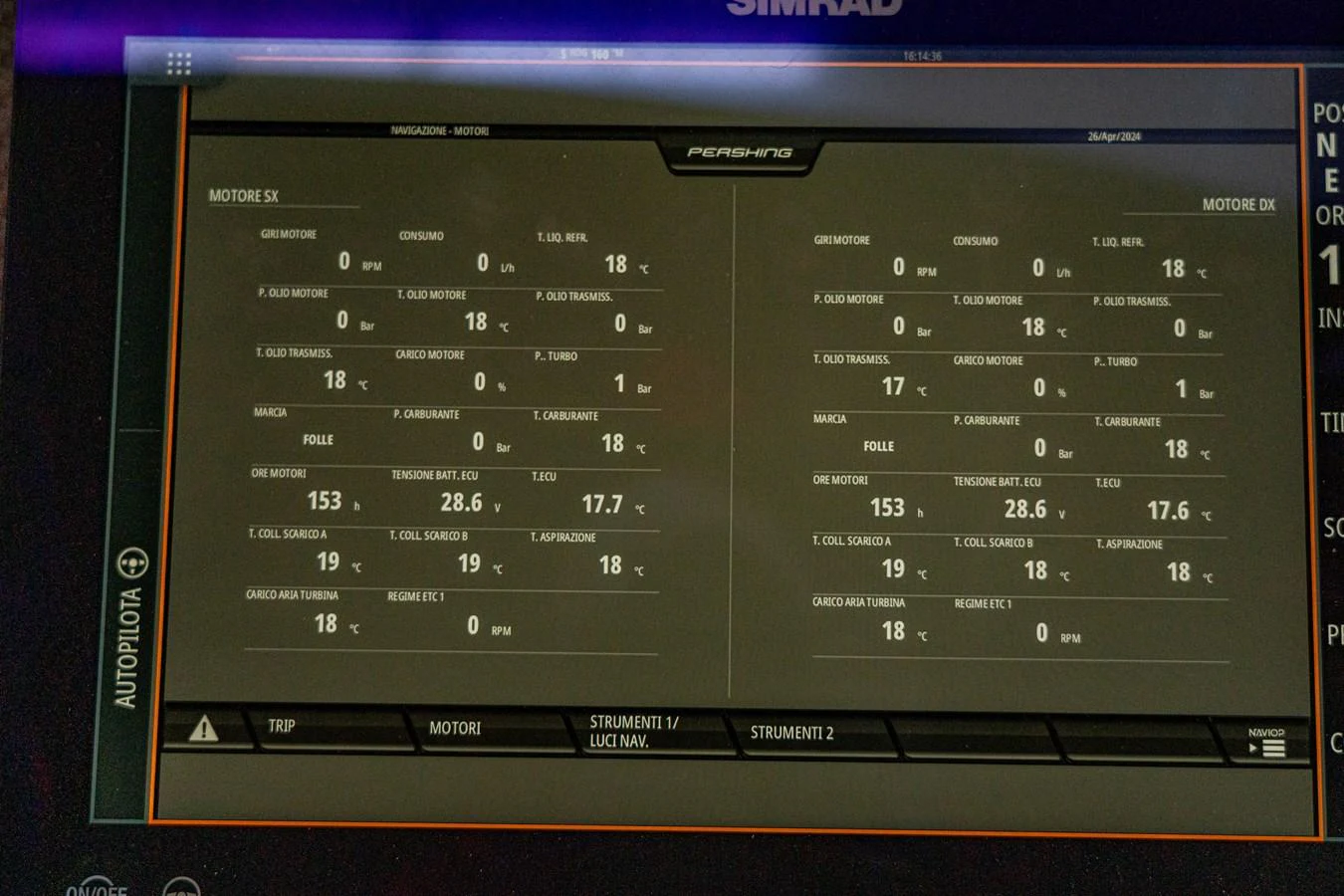 a computer screen with text aboard SILVER BULLET Yacht for Sale