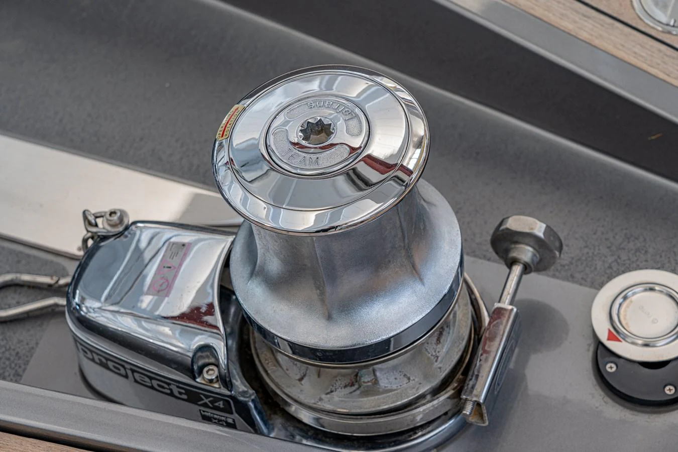 a silver and black machine aboard SILVER BULLET Yacht for Sale