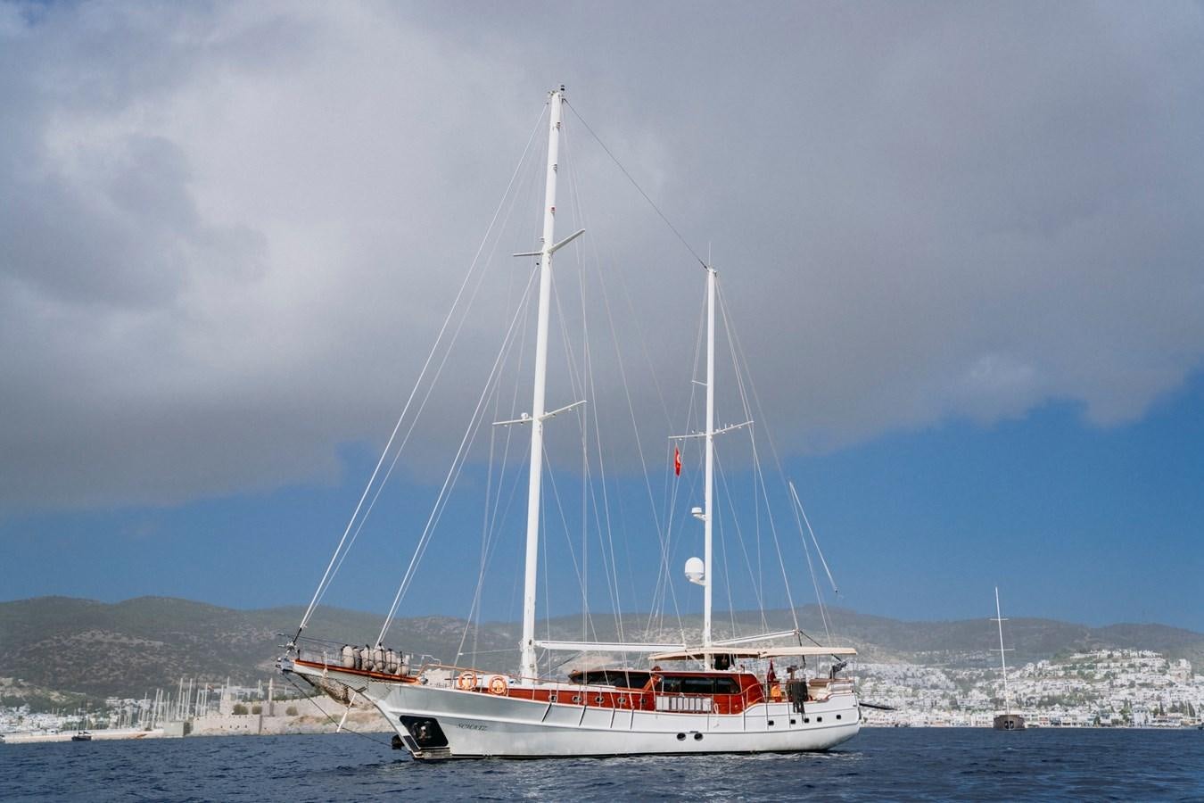 a sailboat on the water aboard CUSTOM MADE MOTORSAILER Yacht for Sale