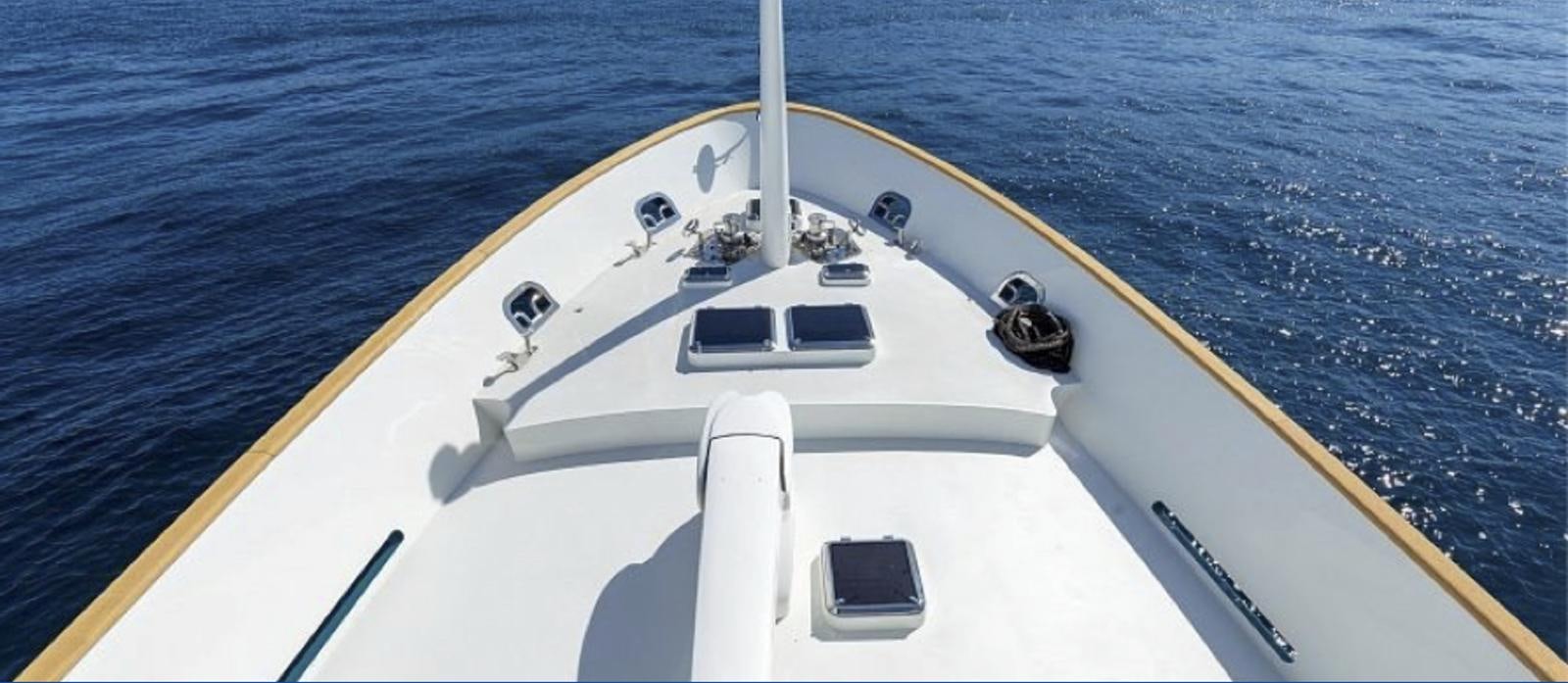 the front of a boat aboard T9 Yacht for Sale