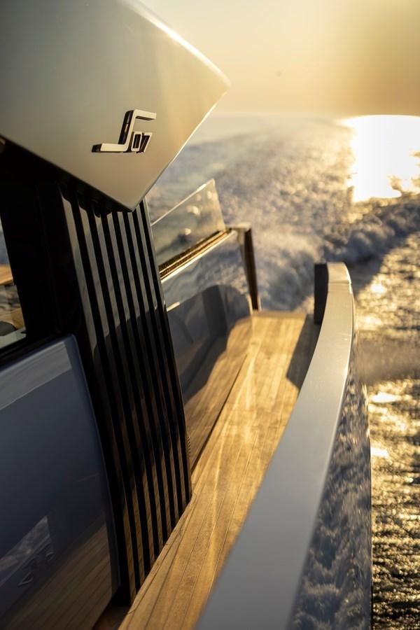 a plane wing and a bridge aboard S07 SPIDER Yacht for Sale
