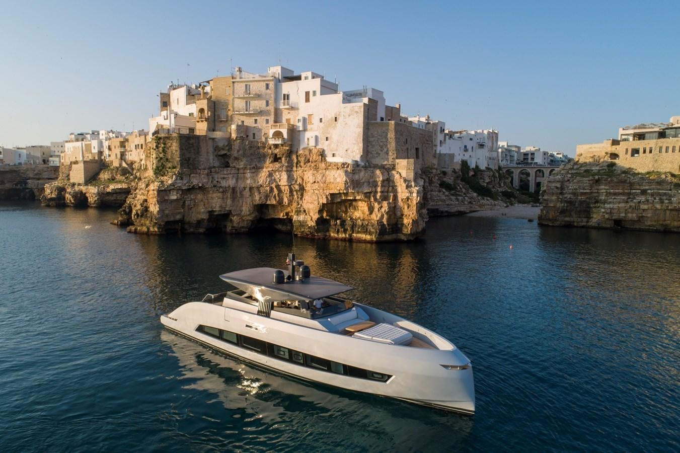 a boat sailing on the water aboard S07 SPIDER Yacht for Sale