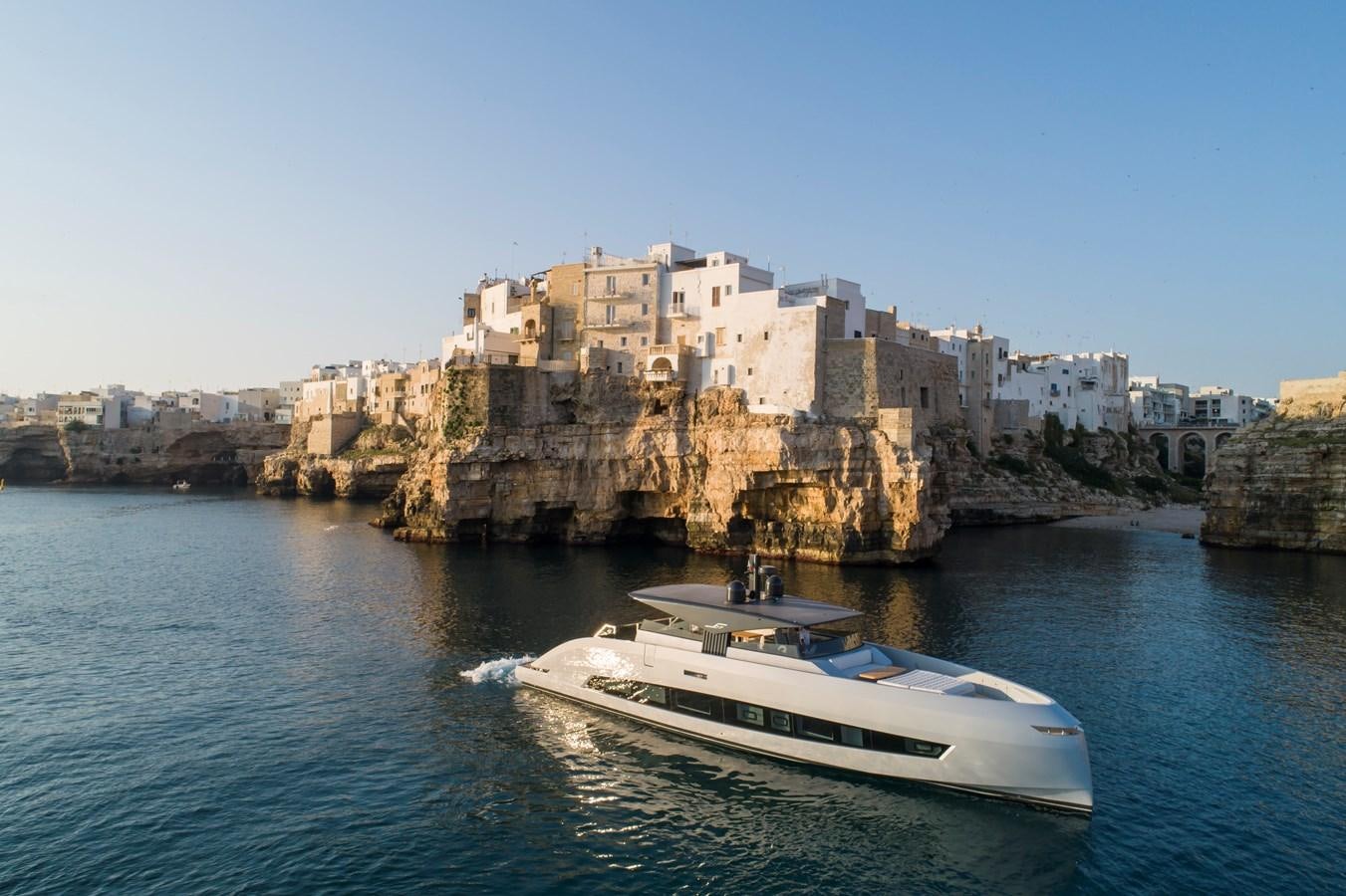 a boat sailing on water aboard S07 SPIDER Yacht for Sale