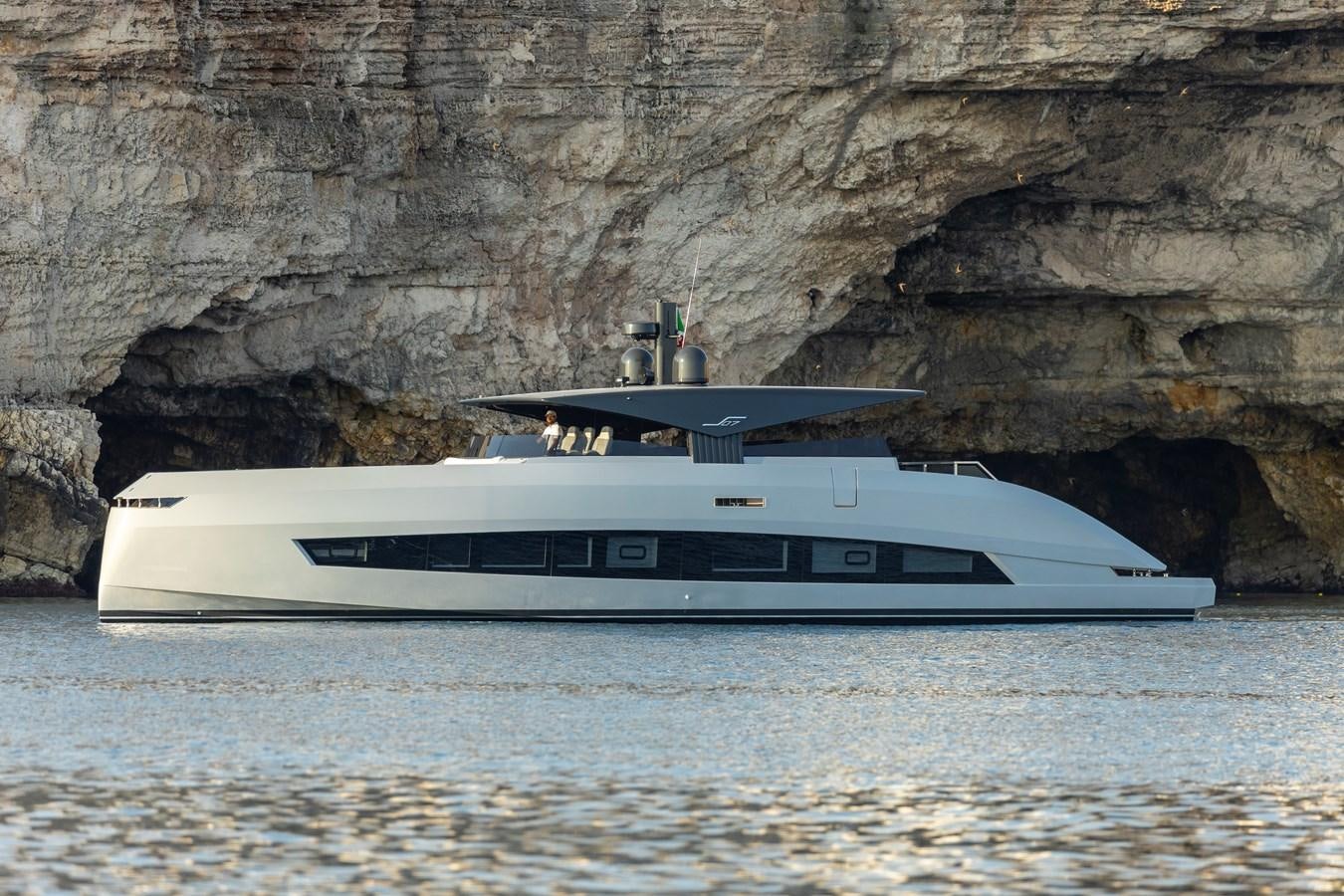 a boat in the water aboard S07 SPIDER Yacht for Sale