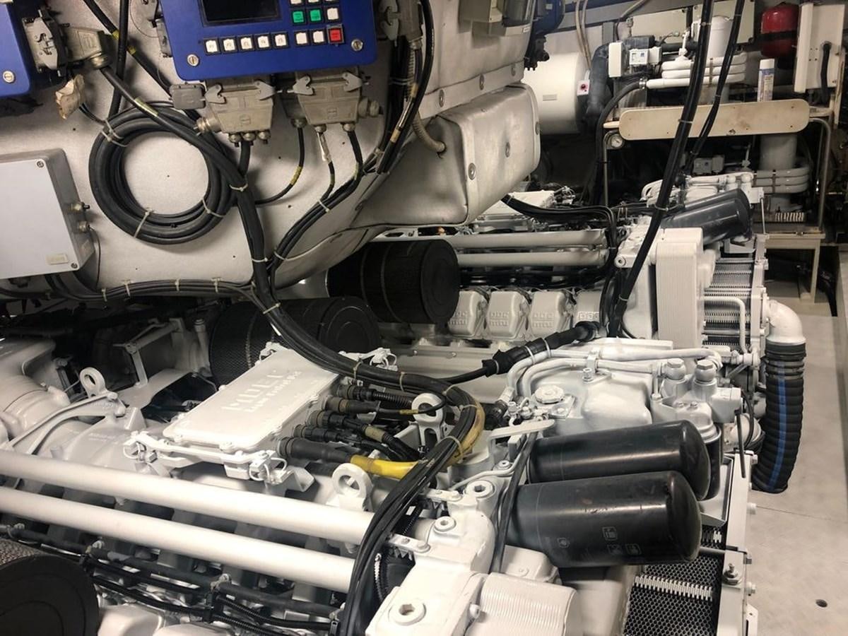 a machine with a large engine aboard DIVINE MADNESS Yacht for Sale