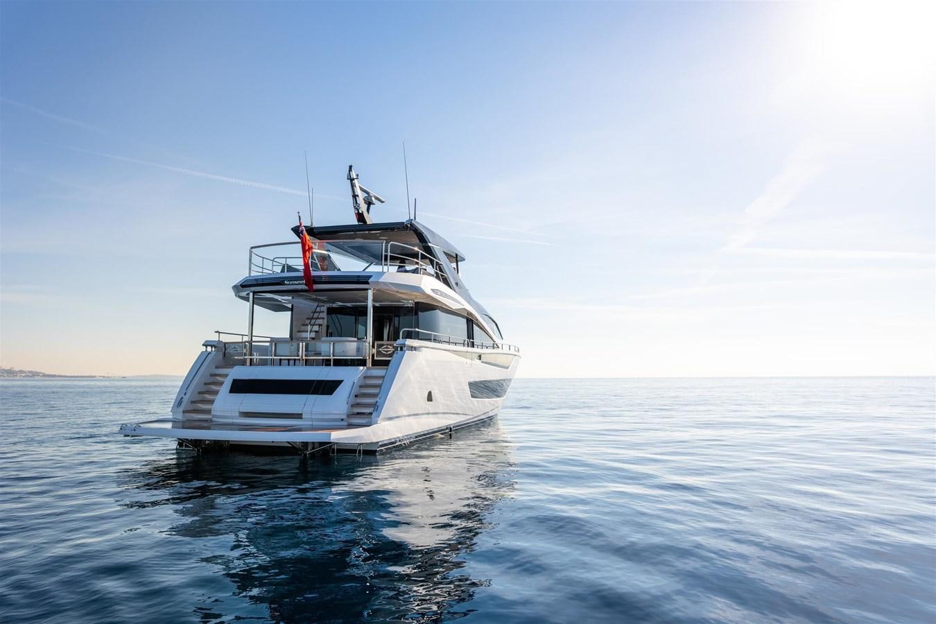 a boat on the water aboard SUNSEEKER 88 Yacht for Sale