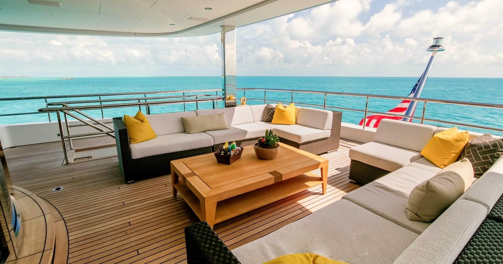 a large living room with a large body of water aboard W Yacht for Sale