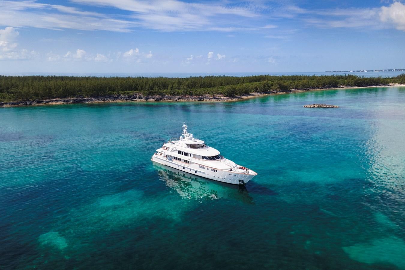 a boat in the water aboard MYSTIC Yacht for Sale