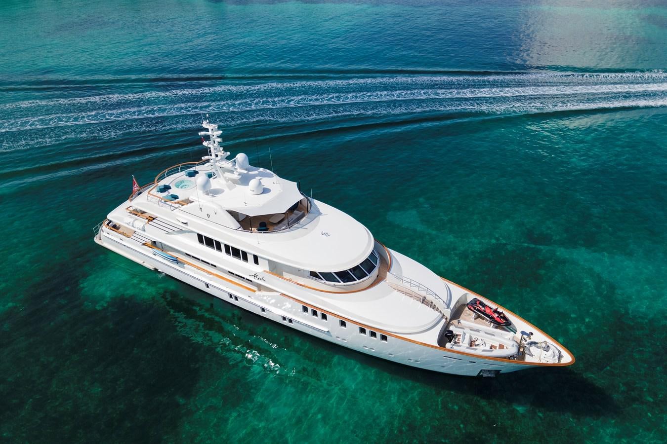 a boat in the water aboard MYSTIC Yacht for Sale