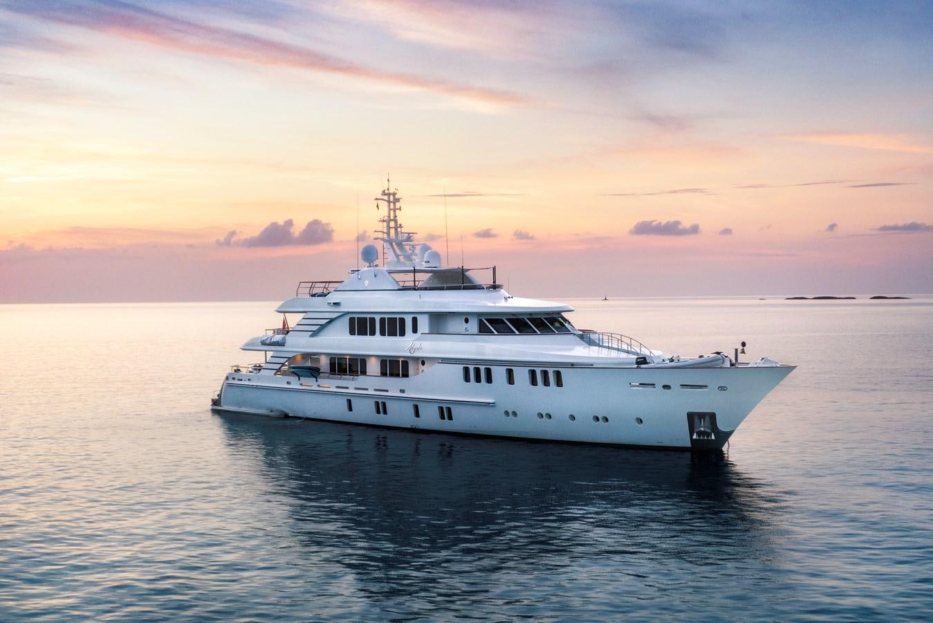 a boat in the water aboard MYSTIC Yacht for Sale