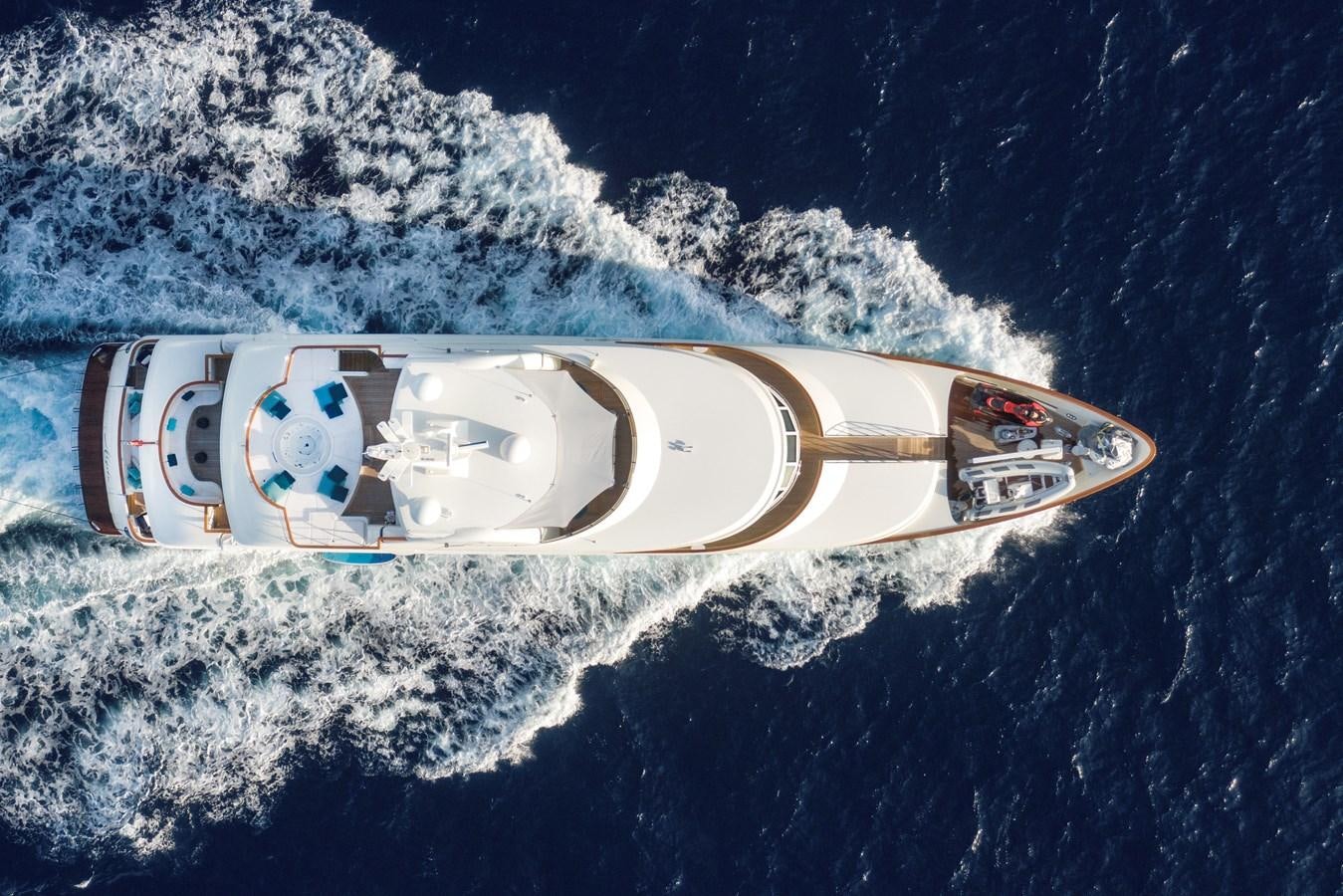 a space ship in space aboard MYSTIC Yacht for Sale