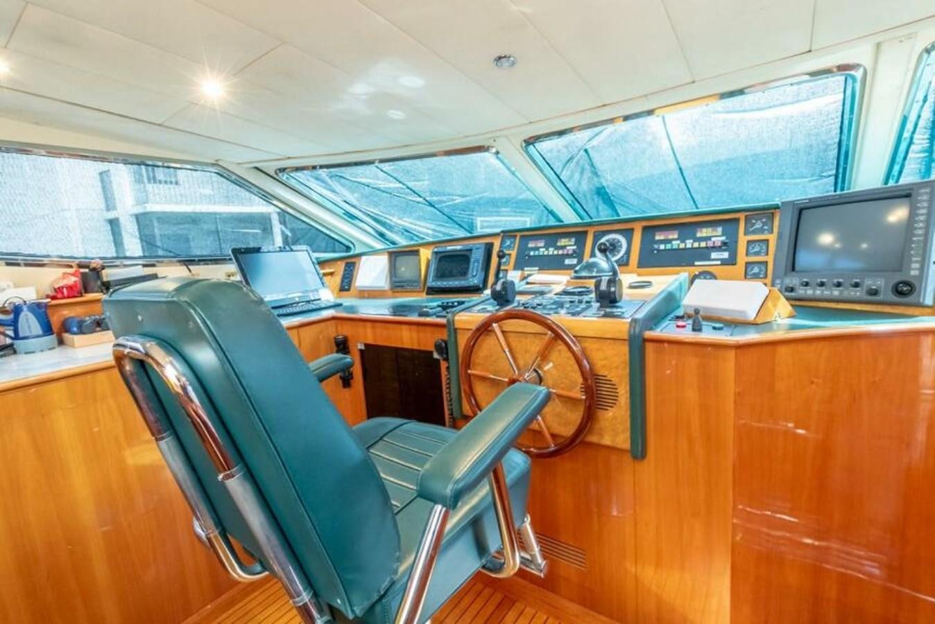 a room with a desk and computer aboard SAND DOLLAR Yacht for Sale