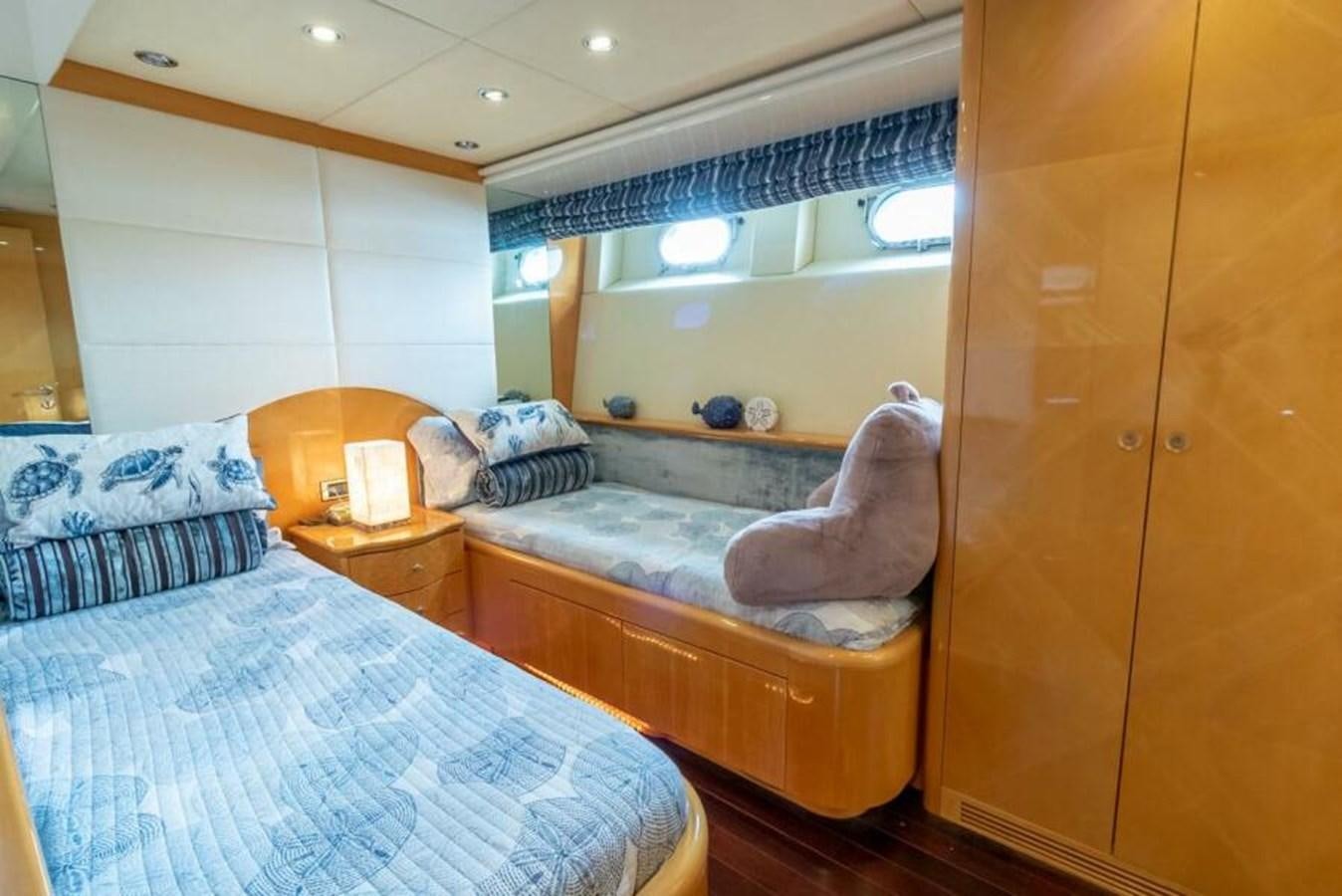 a couple of beds in a room aboard SAND DOLLAR Yacht for Sale