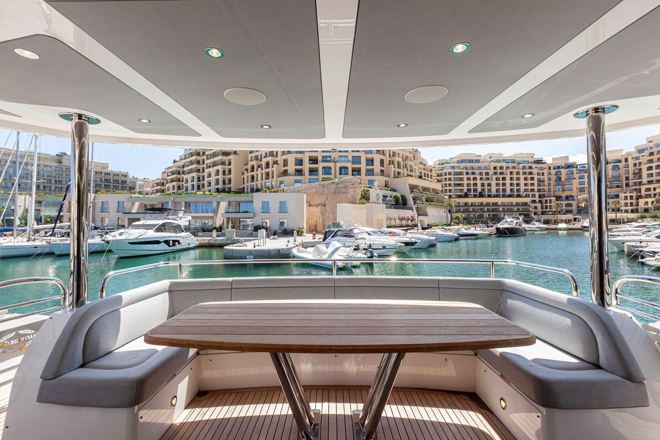 a pool with boats in it aboard NEW EDGE Yacht for Sale