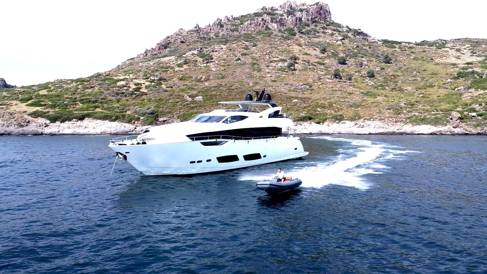 a boat on the water aboard NEW EDGE Yacht for Sale