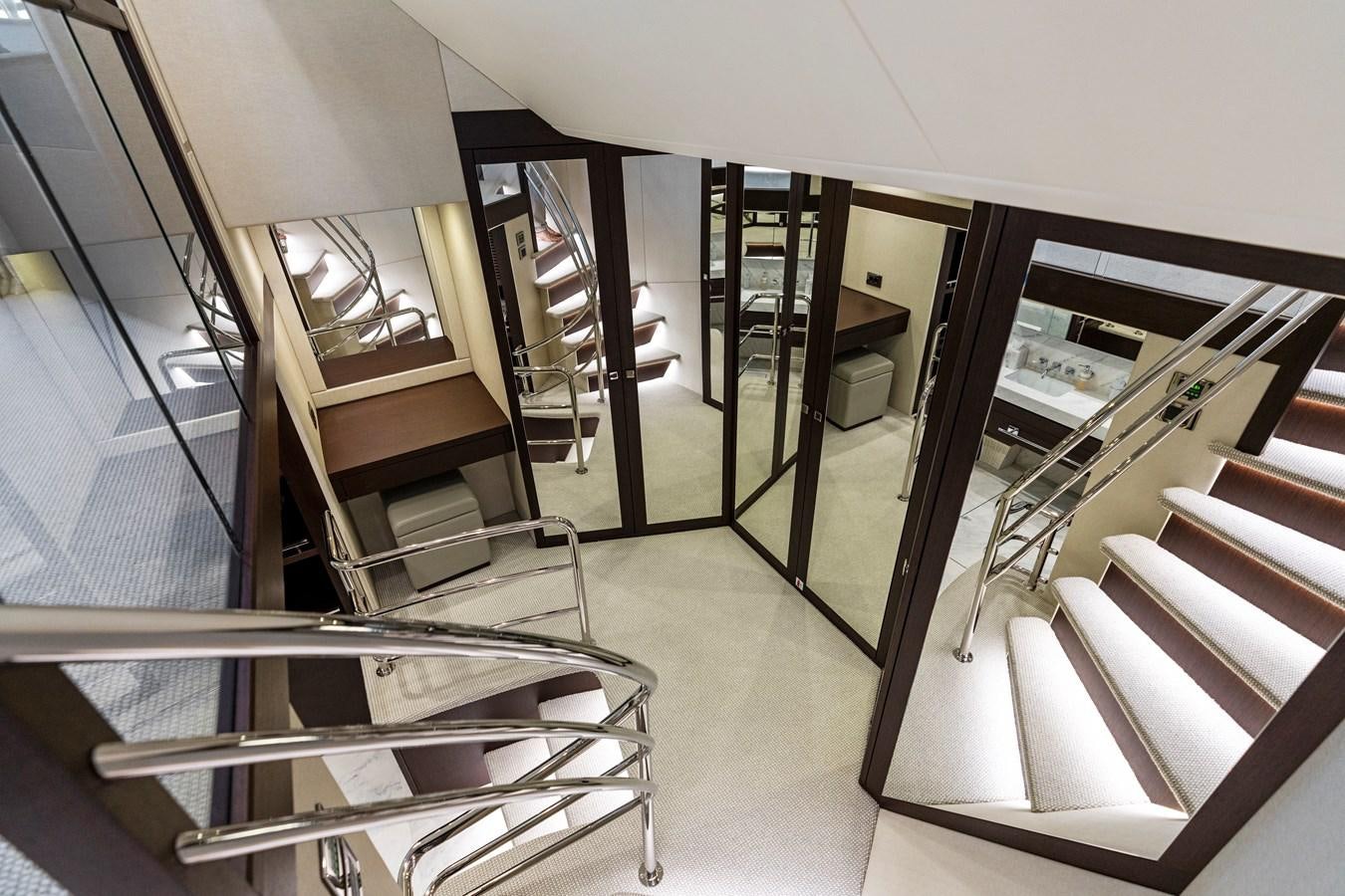 a room with bunk beds aboard NEW EDGE Yacht for Sale