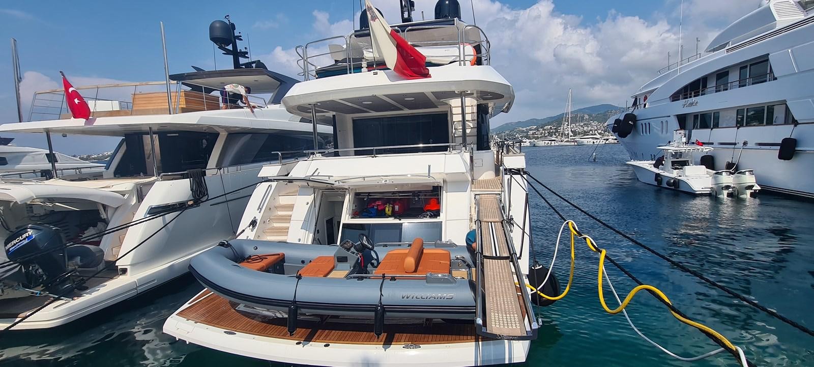 a boat docked at a port aboard NEW EDGE Yacht for Sale