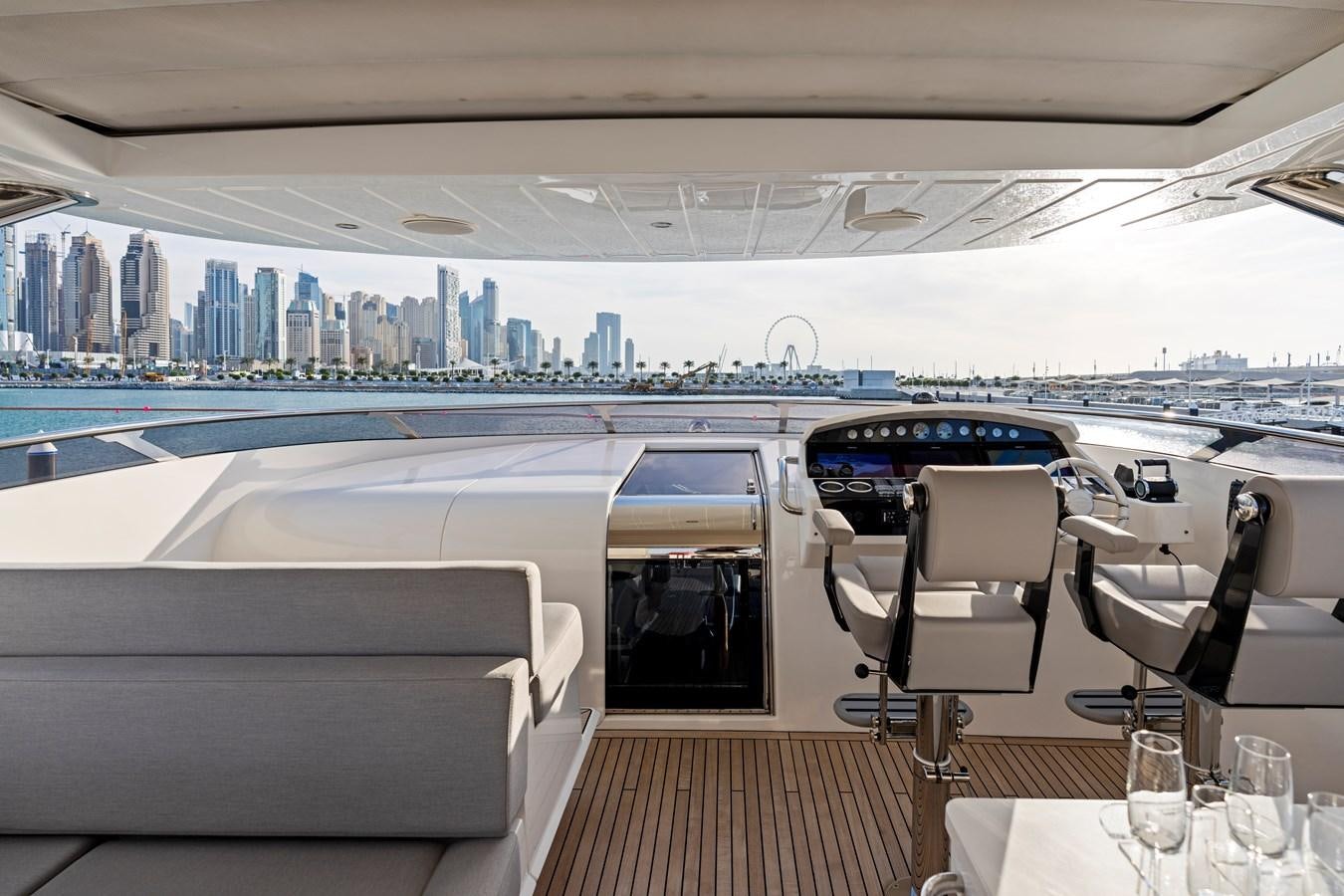 a boat on a deck aboard NEW EDGE Yacht for Sale