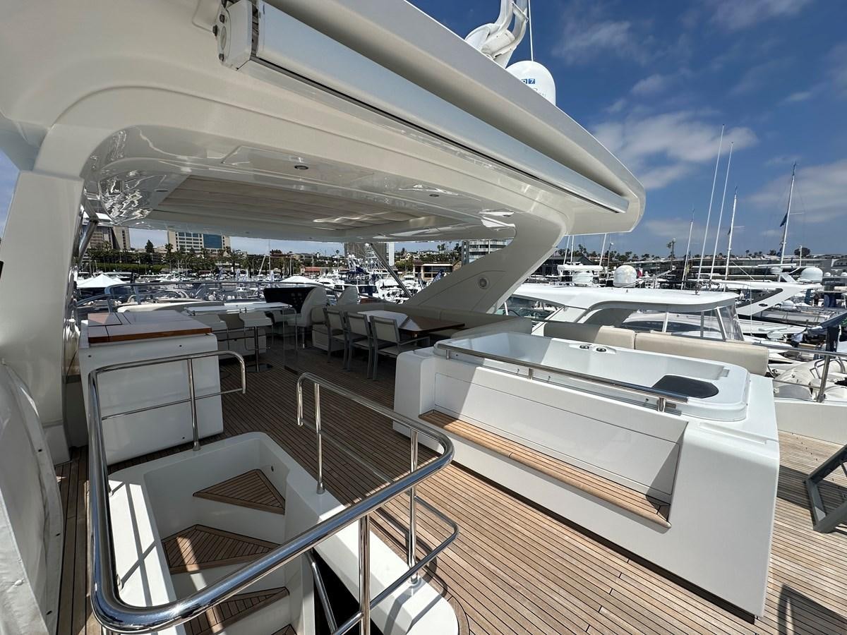 a deck of a boat aboard SLINGSHOT Yacht for Sale