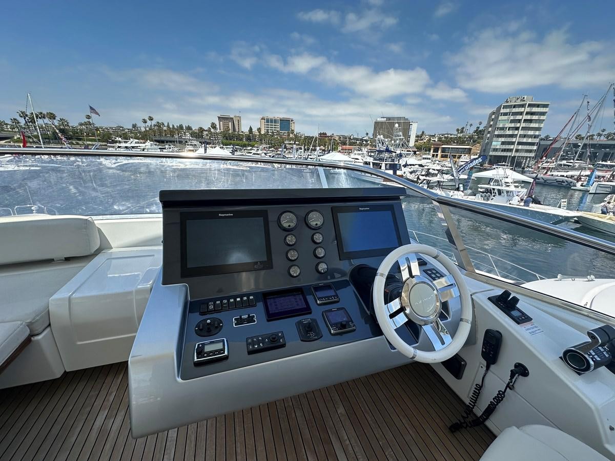 a dashboard of a boat aboard SLINGSHOT Yacht for Sale