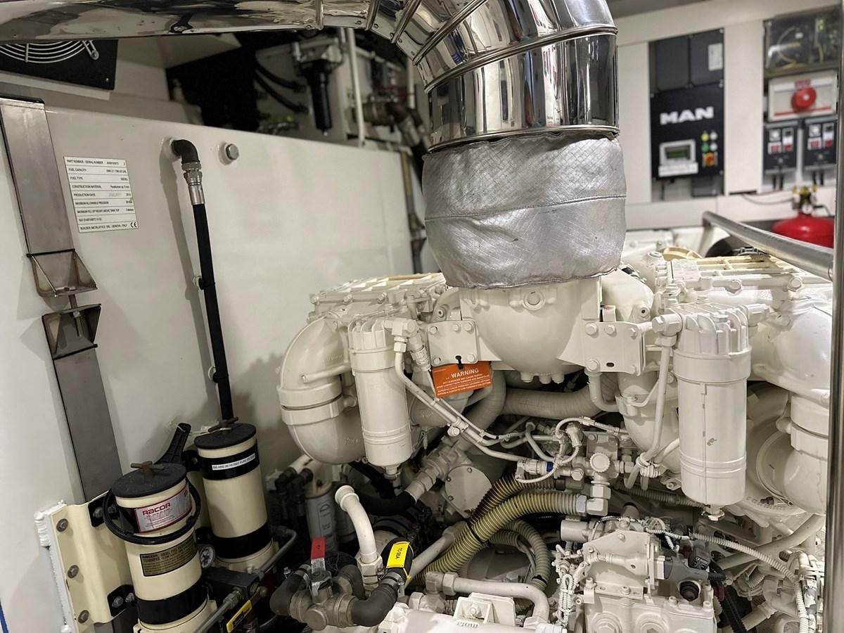 a machine with pipes and tubes aboard SLINGSHOT Yacht for Sale