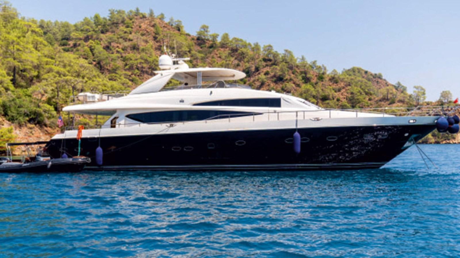 a boat in the water aboard SEZI MEGA Yacht for Sale