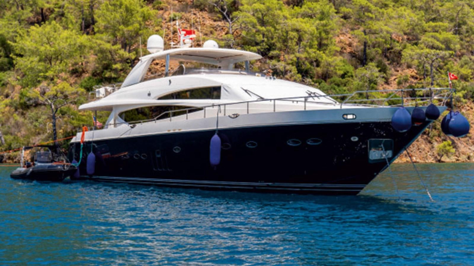 a boat on the water aboard SEZI MEGA Yacht for Sale