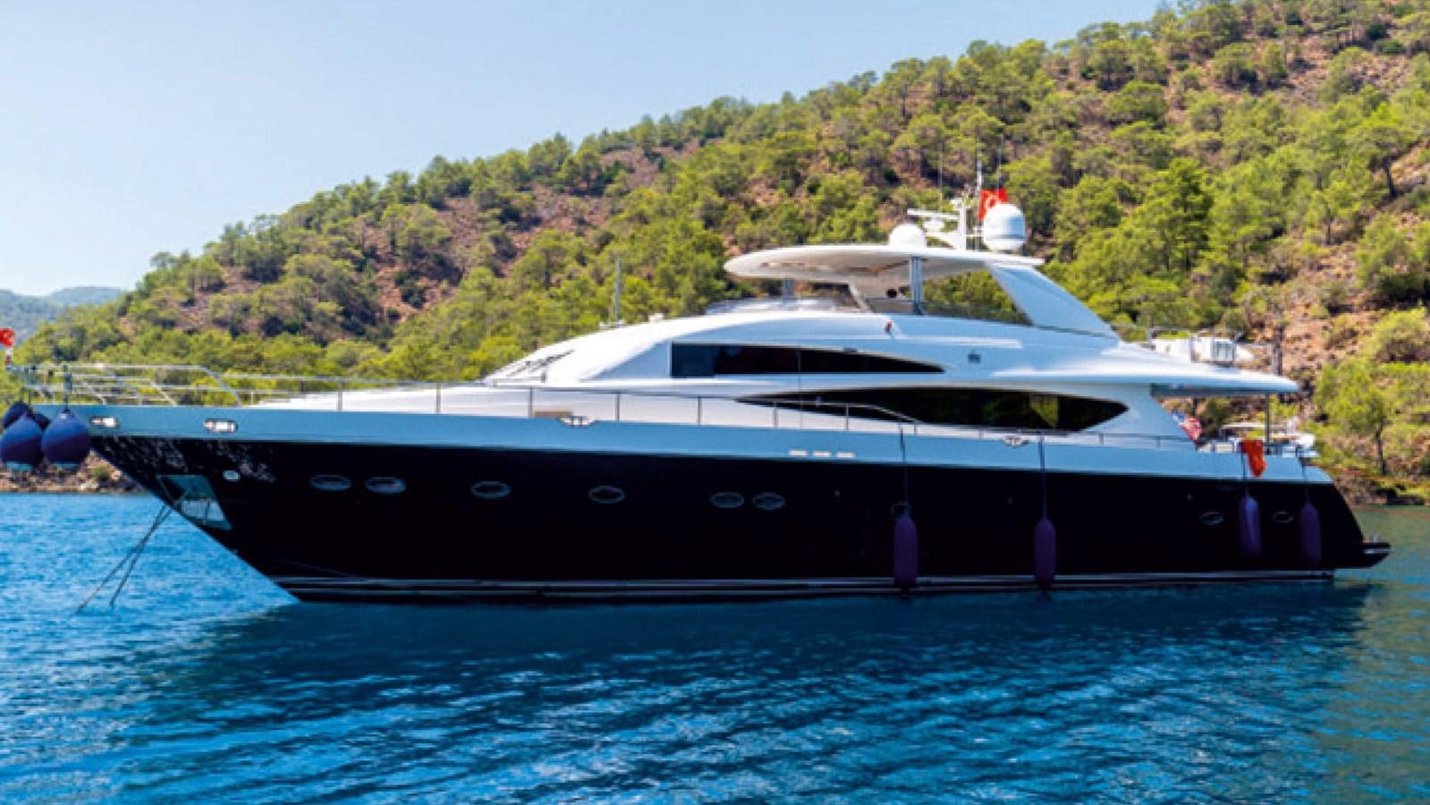a boat on the water aboard SEZI MEGA Yacht for Sale