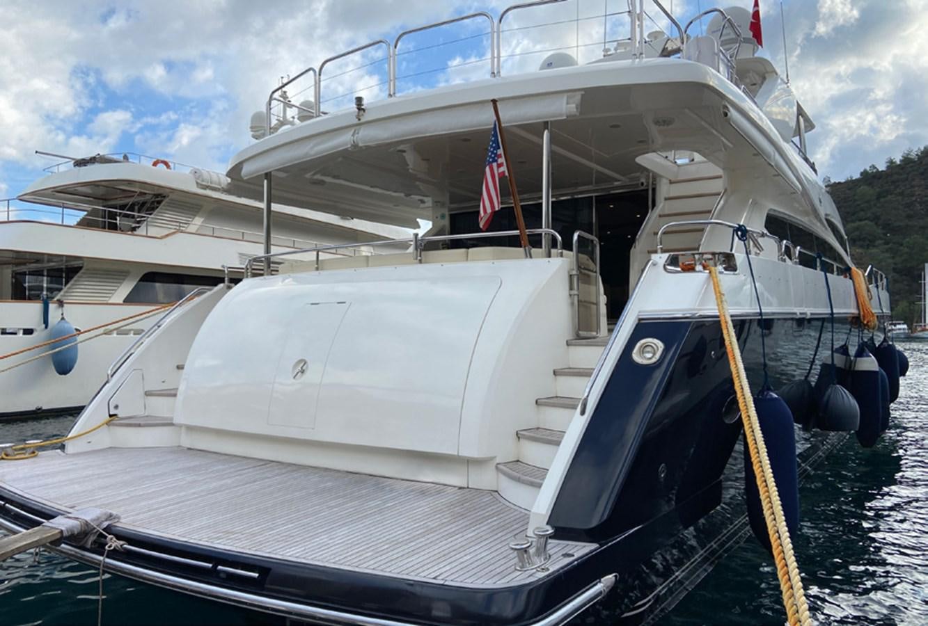 a boat docked at a pier aboard SEZI MEGA Yacht for Sale