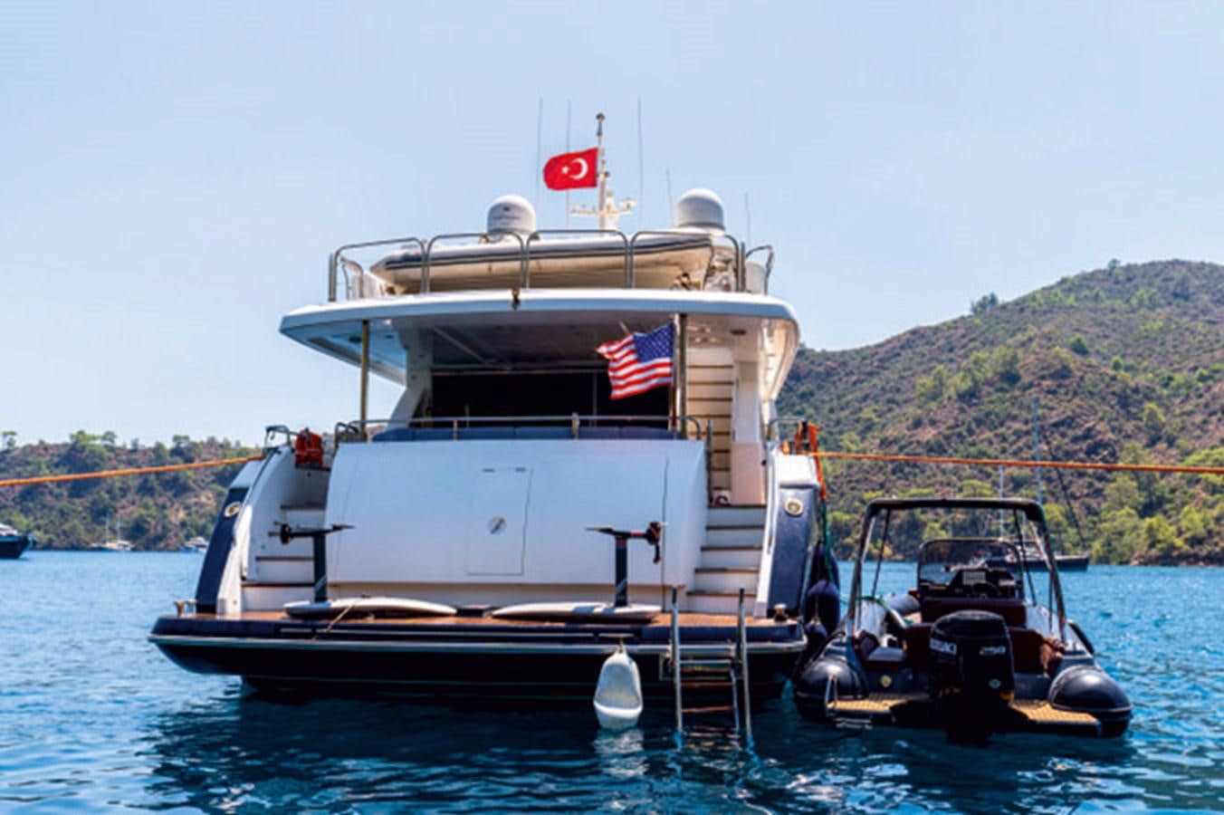 a boat on the water aboard SEZI MEGA Yacht for Sale