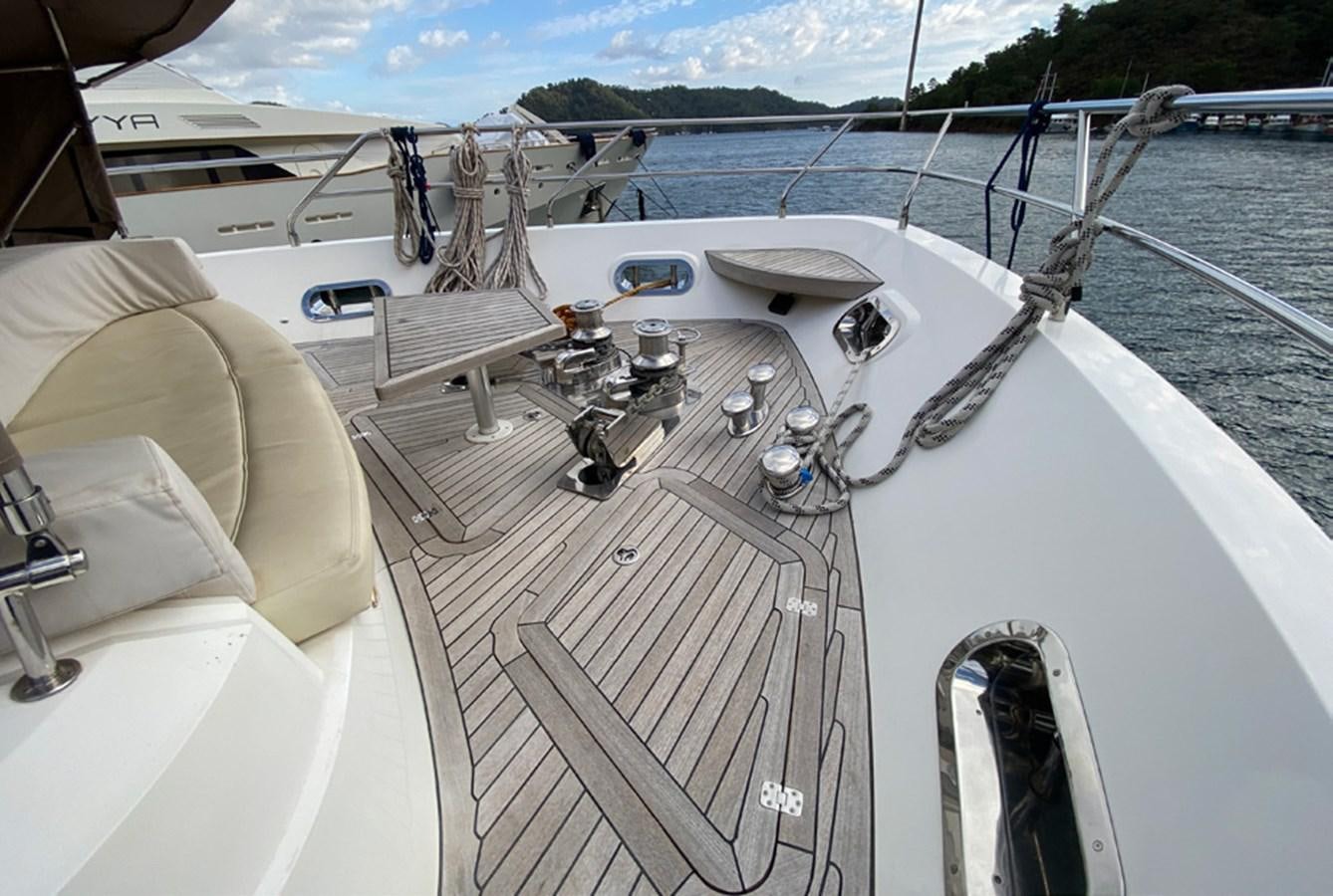 the front of a boat aboard SEZI MEGA Yacht for Sale