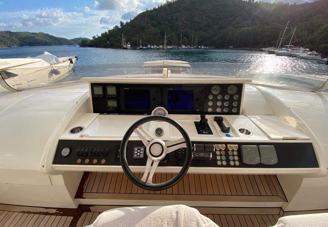 a dashboard of a boat aboard SEZI MEGA Yacht for Sale