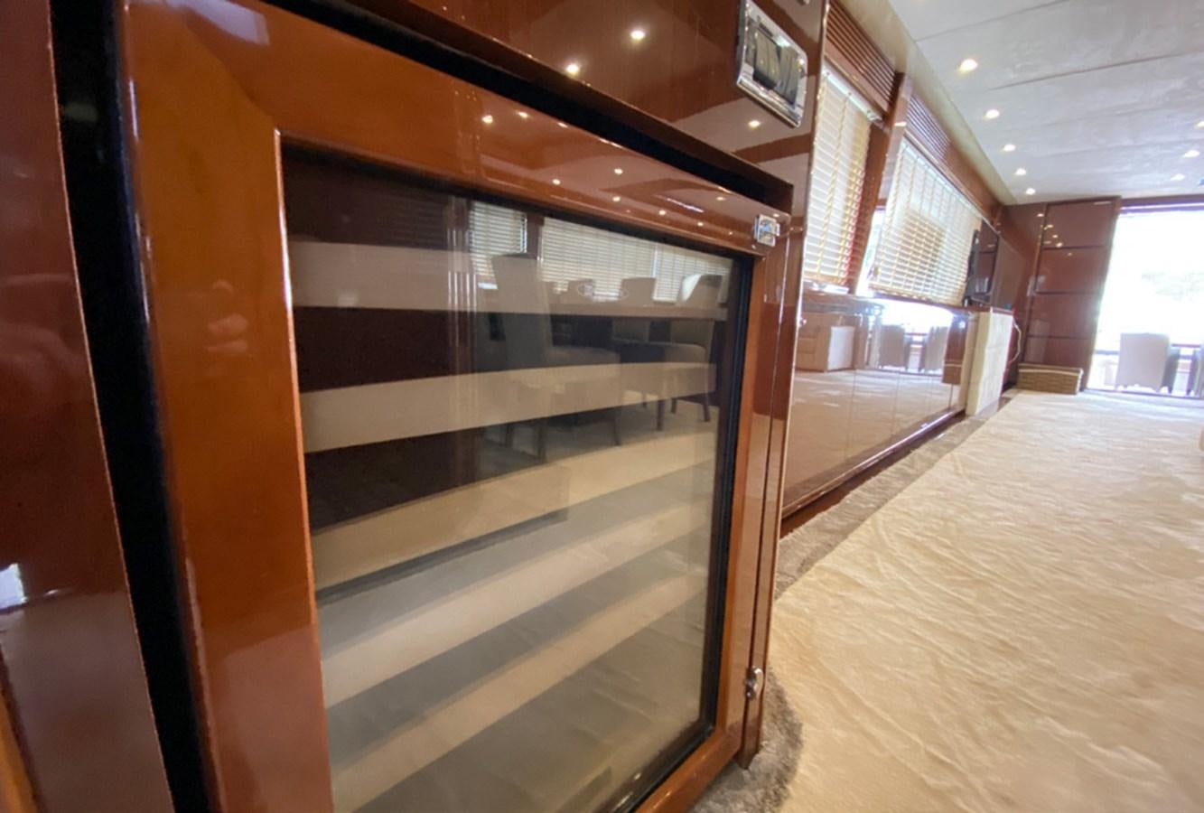 a large room with a large mirror aboard SEZI MEGA Yacht for Sale