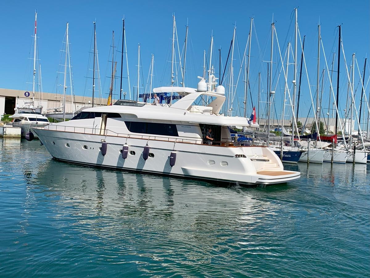 a boat in the water aboard ACCI Yacht for Sale