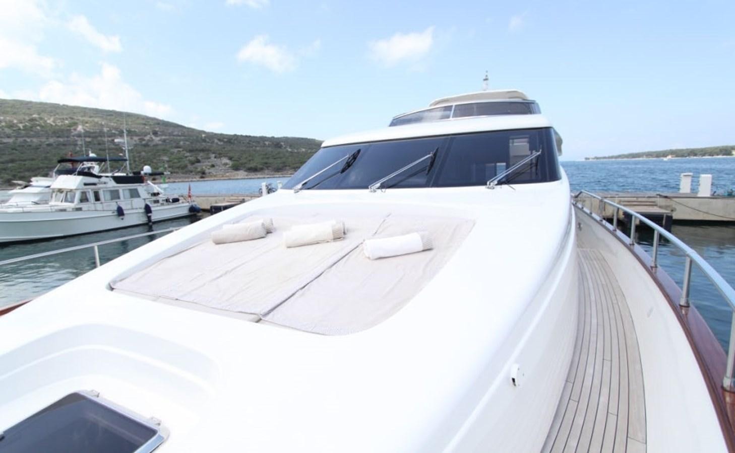a boat parked on a dock aboard ACCI Yacht for Sale