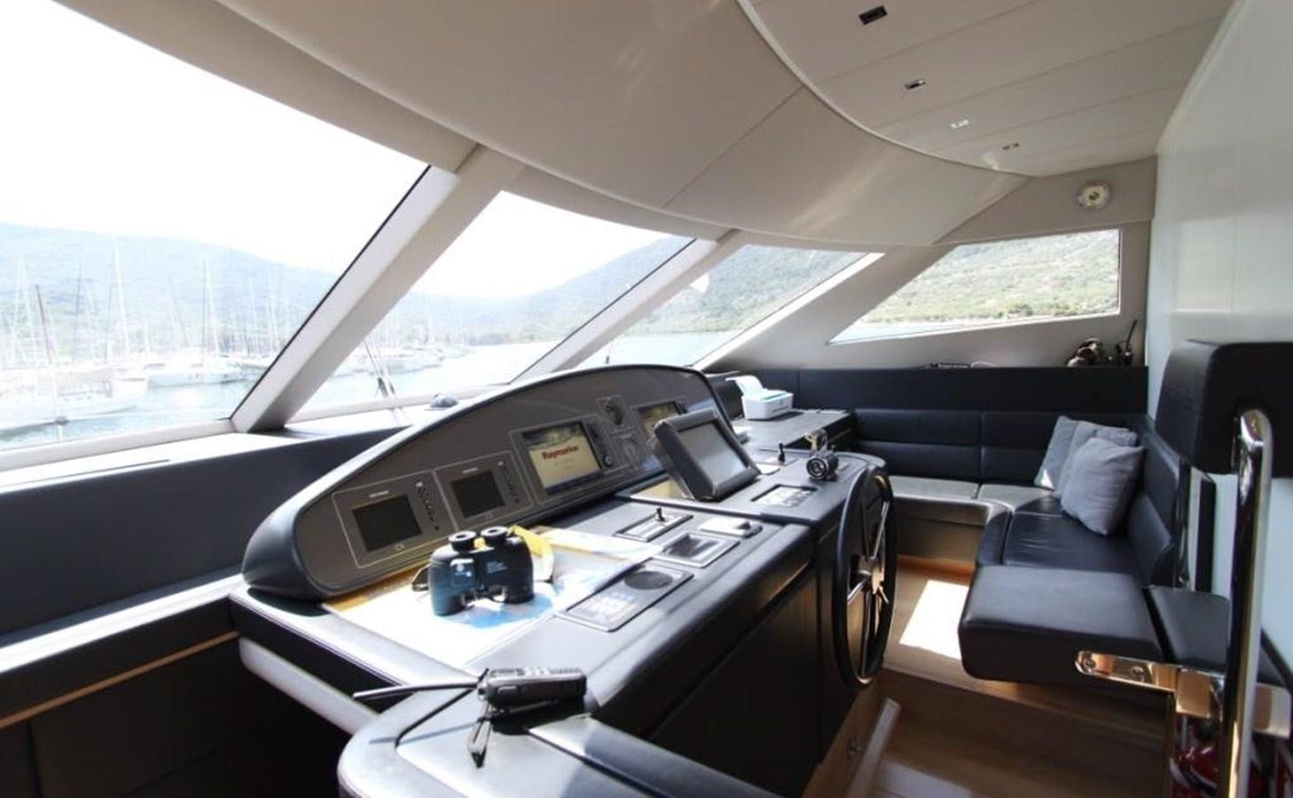 inside of a vehicle aboard ACCI Yacht for Sale
