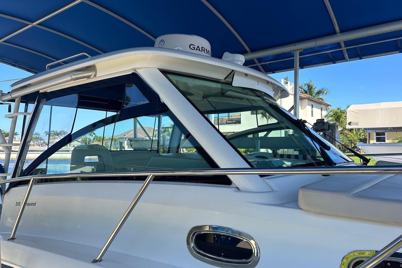 the front of a car aboard B Yacht for Sale