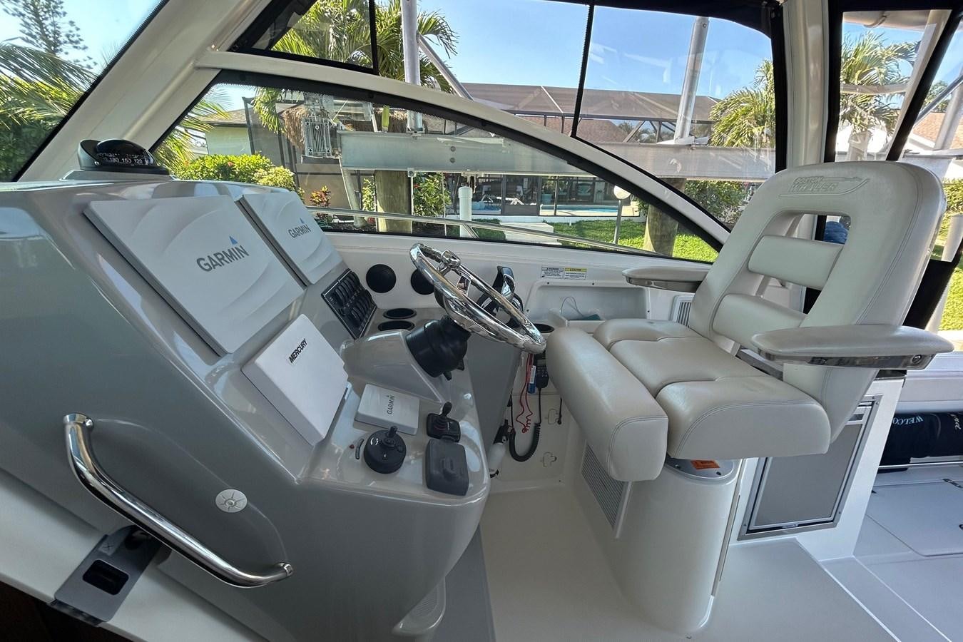 inside of a car aboard B Yacht for Sale
