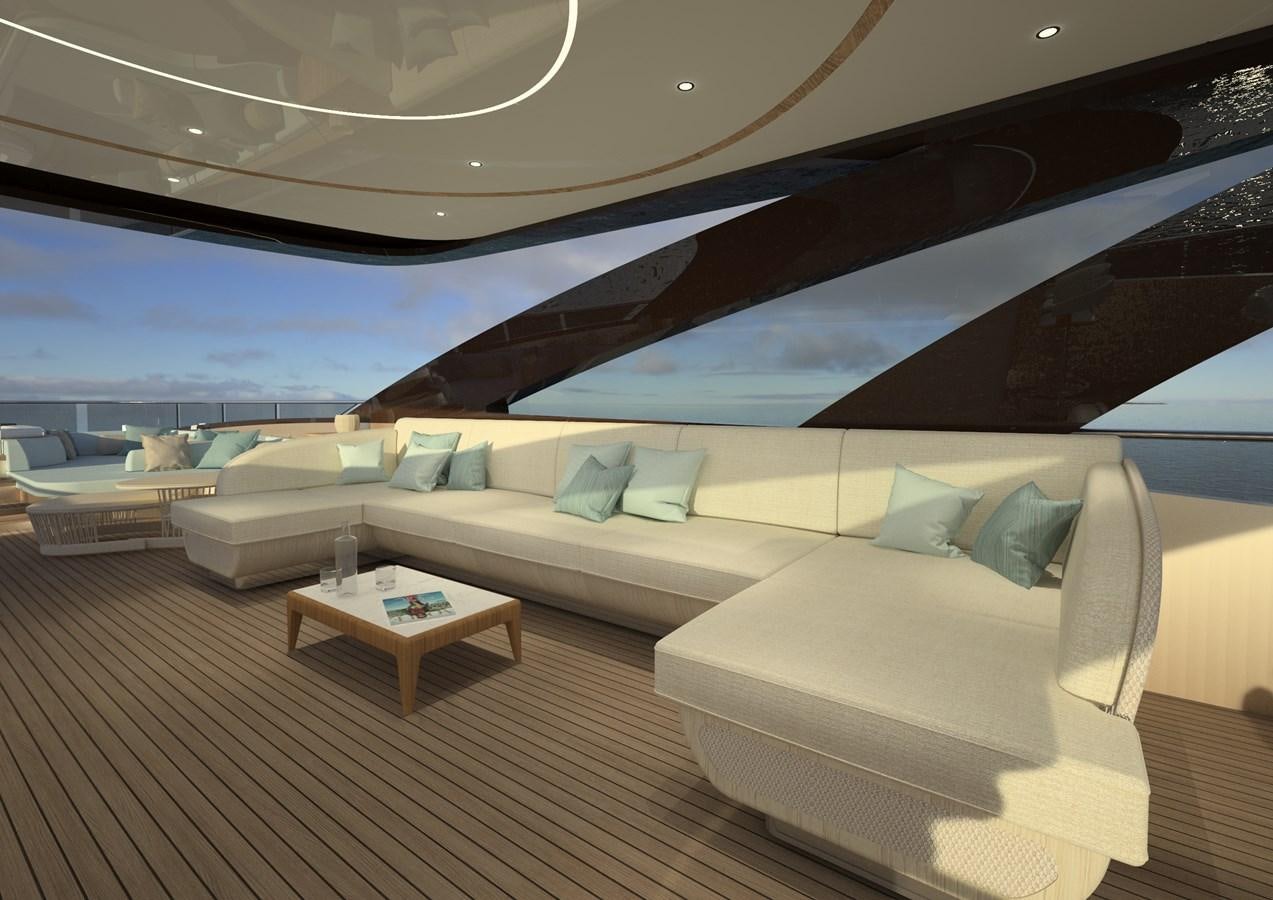 a room with a couch and a table aboard ANJELIF Yacht for Sale