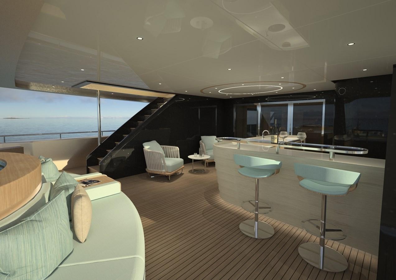 inside of a yacht aboard ANJELIF Yacht for Sale