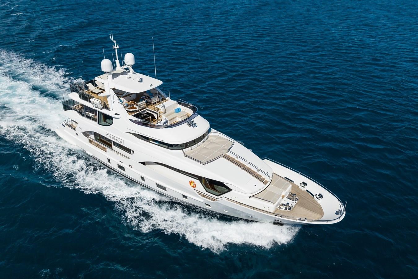 a boat on the water aboard MY PARADIS Yacht for Sale