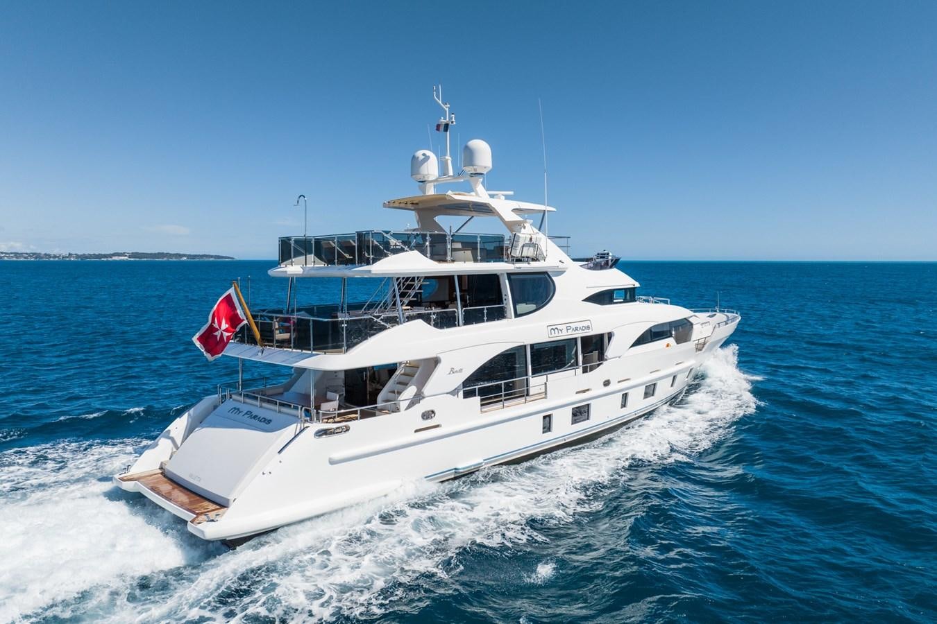 a boat on the water aboard MY PARADIS Yacht for Sale