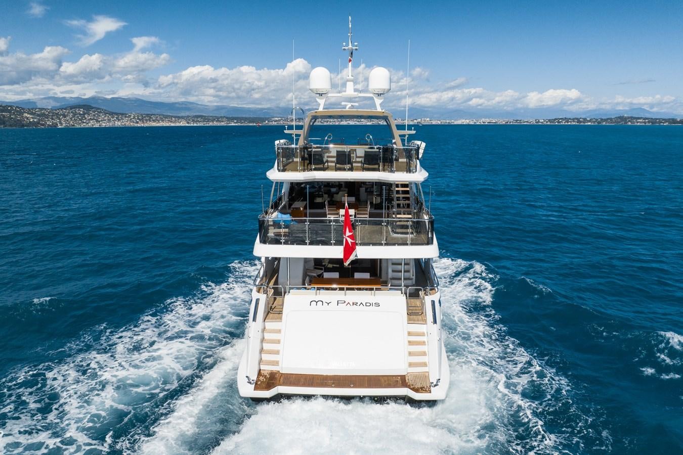 a boat on the water aboard MY PARADIS Yacht for Sale