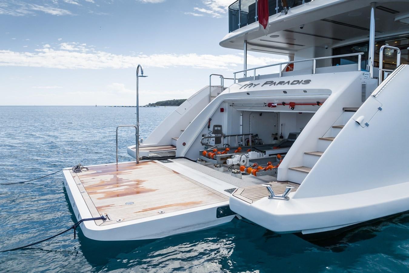 a boat on the water aboard MY PARADIS Yacht for Sale