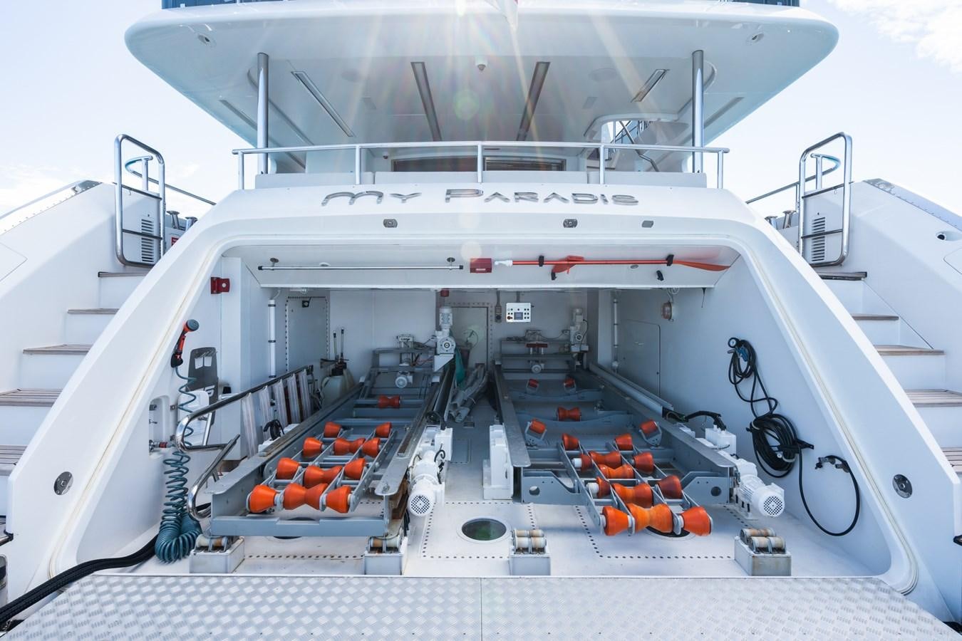 the inside of a ship aboard MY PARADIS Yacht for Sale