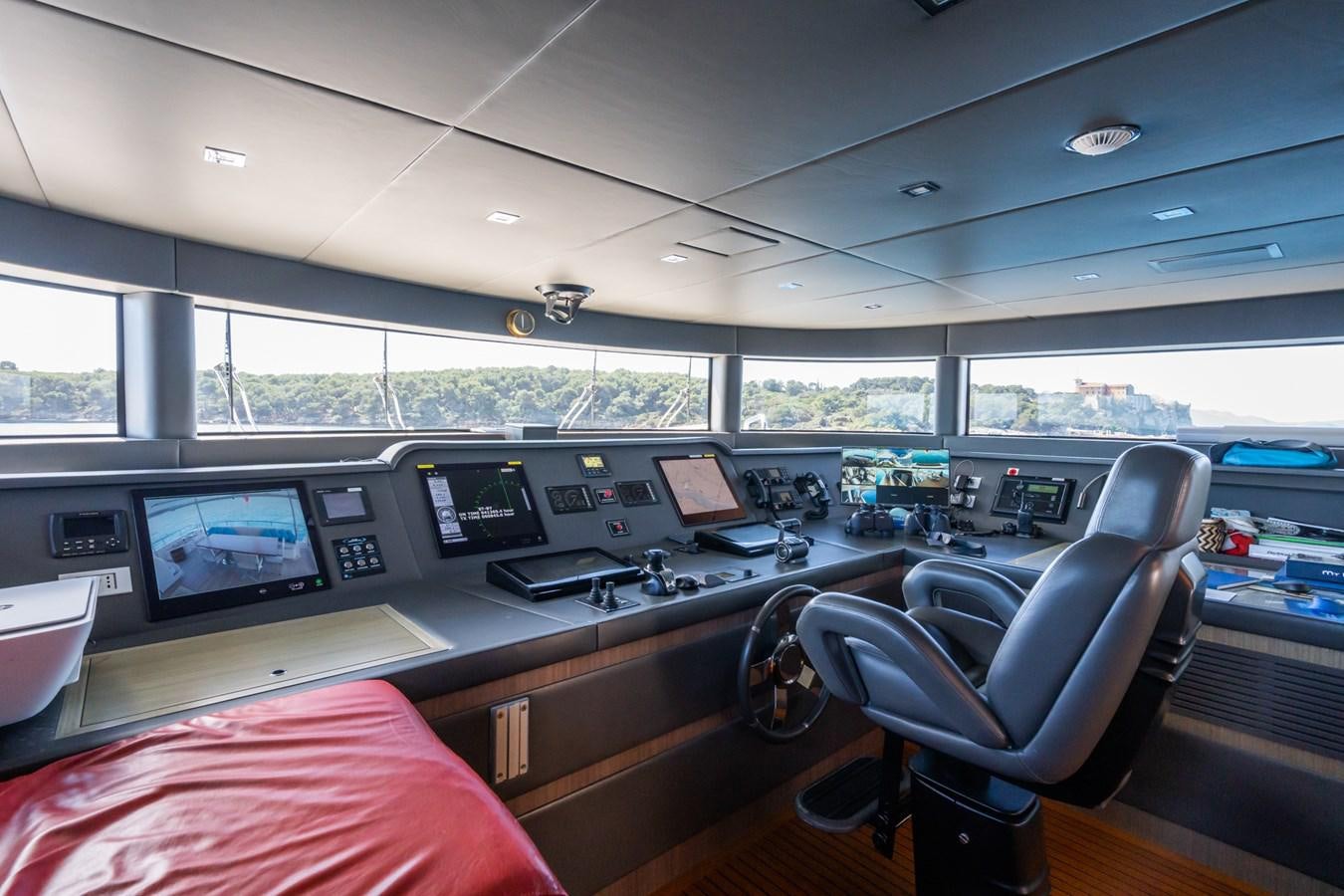 inside of a vehicle with computers aboard MY PARADIS Yacht for Sale