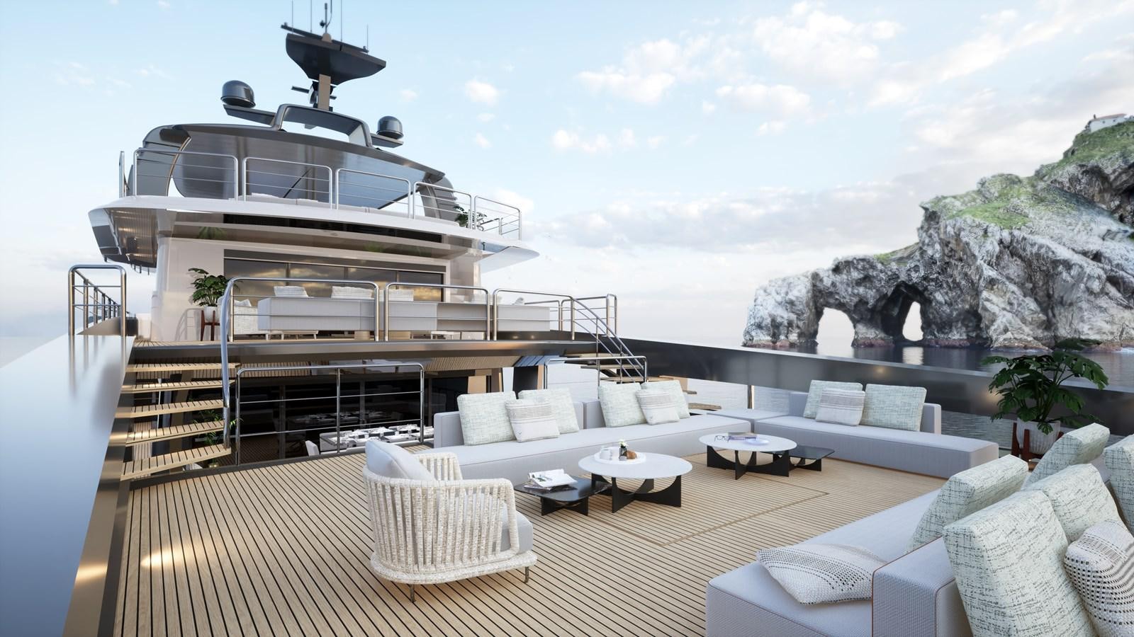 a large white boat on a large body of water aboard SUY 135 Yacht for Sale