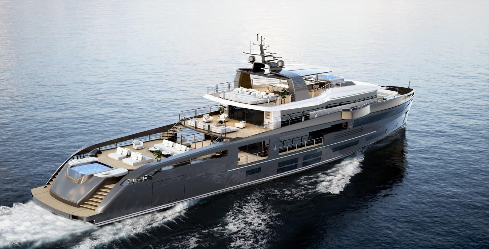 a large ship in the water aboard SUY 135 Yacht for Sale
