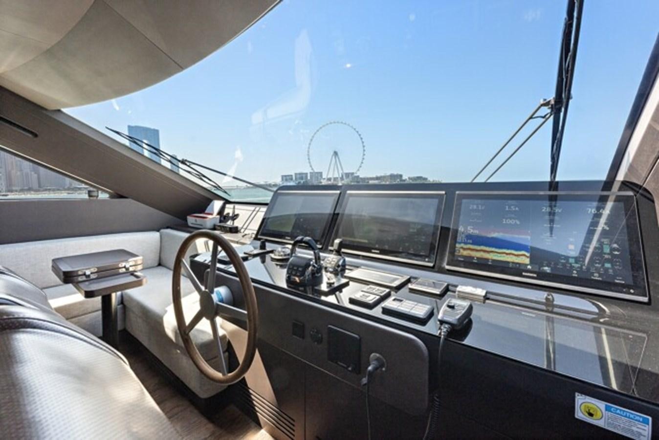 inside of a vehicle aboard MOSHE Yacht for Sale