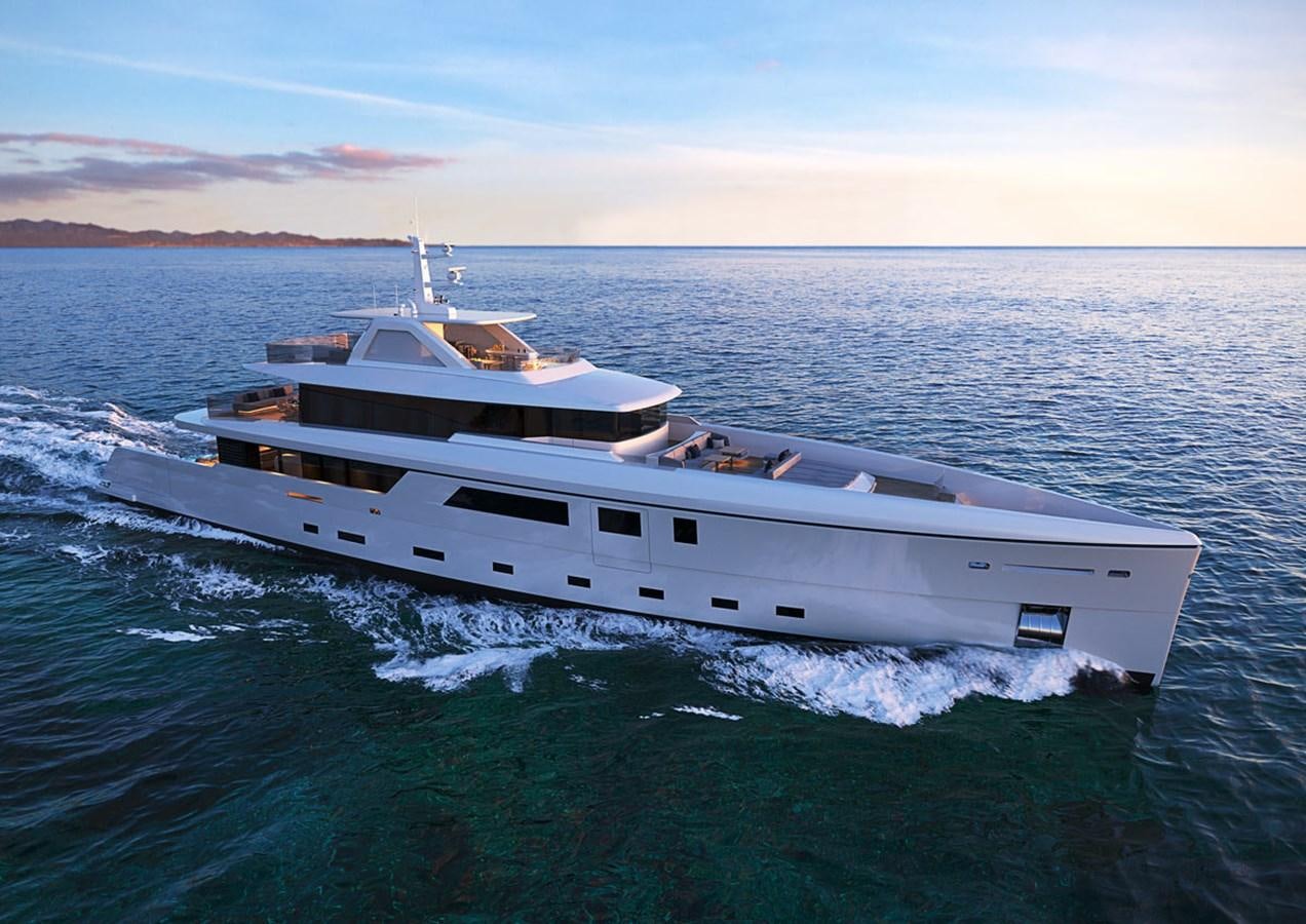 a boat on the water aboard VITRUVIUS Yacht for Sale